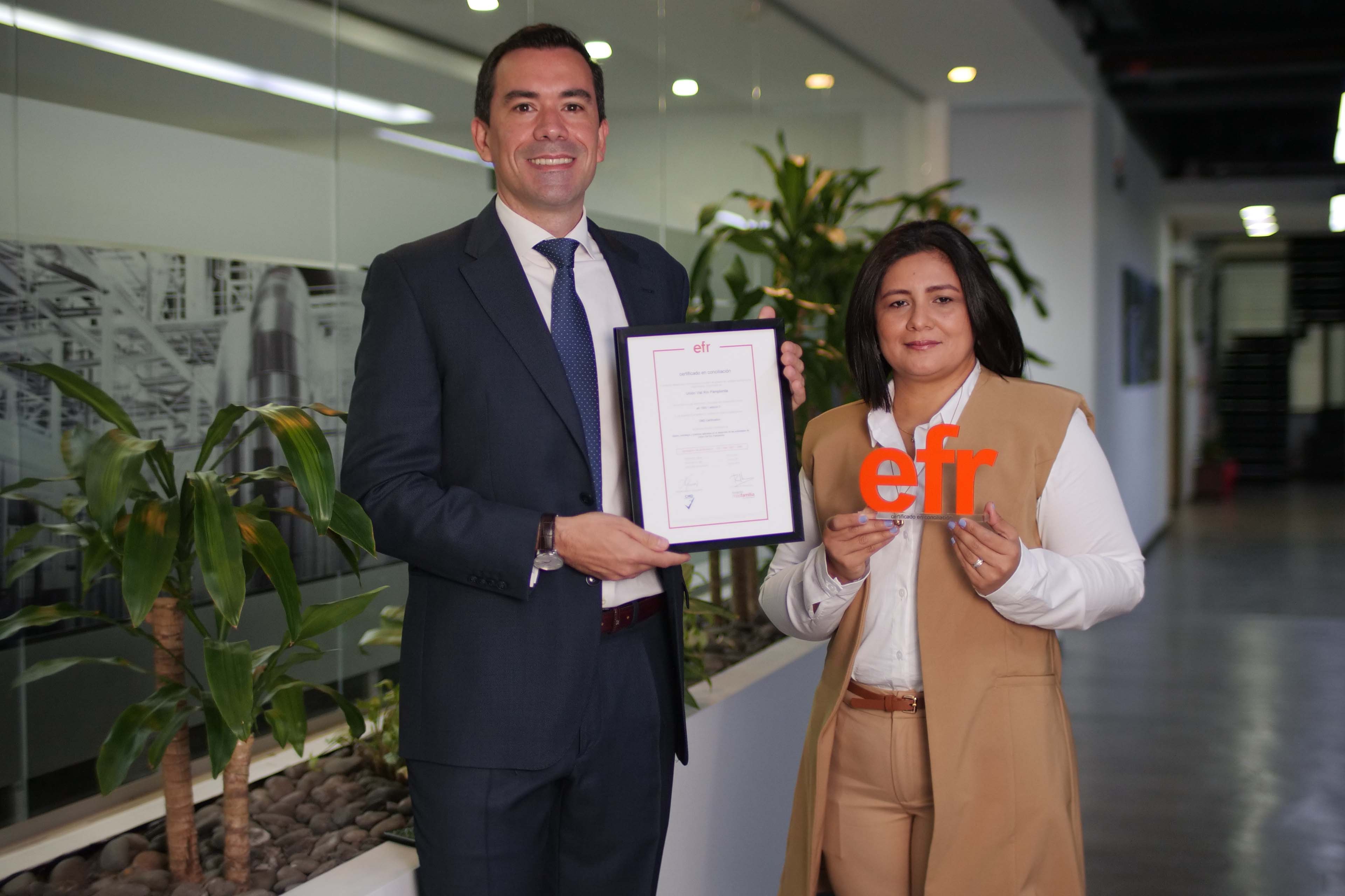 Unión Vial Río Pamplonita obtiene certificación como Empresa Familiarmente Responsable