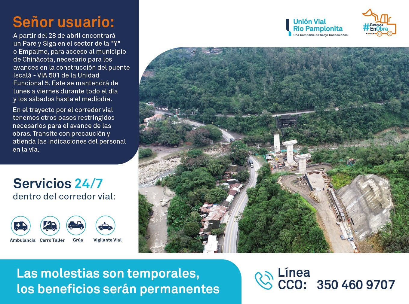 Nuevo PMT en la entrada al municipio de Chinácota